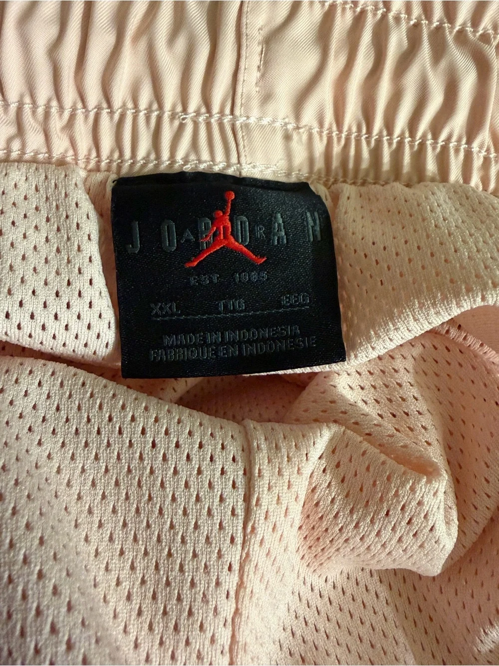 Jordan Men’s XXL Pink Lined Swim Trunks Athletic Gym Shorts Jumpman